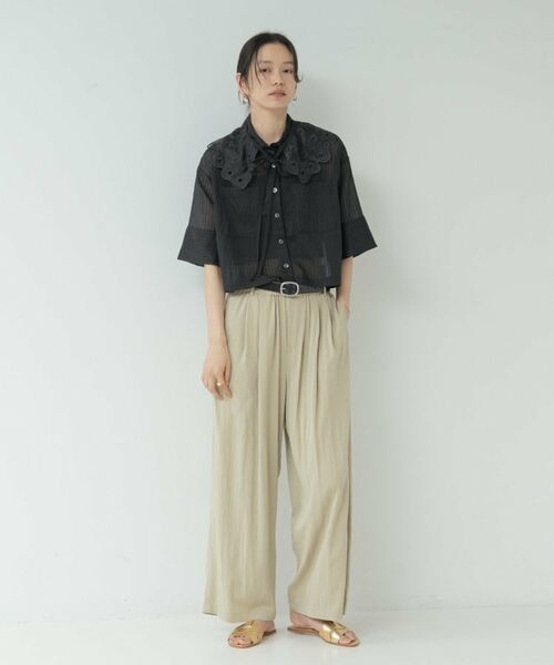 GALLEST / ギャレスト シャツ・ブラウス | ボックスシルエットシアーシャツ | 詳細21