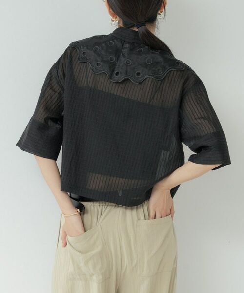 GALLEST / ギャレスト シャツ・ブラウス | ボックスシルエットシアーシャツ | 詳細25