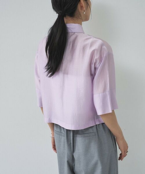 GALLEST / ギャレスト シャツ・ブラウス | ボックスシルエットシアーシャツ | 詳細5
