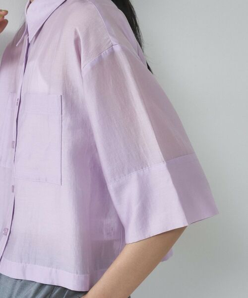 GALLEST / ギャレスト シャツ・ブラウス | ボックスシルエットシアーシャツ | 詳細7