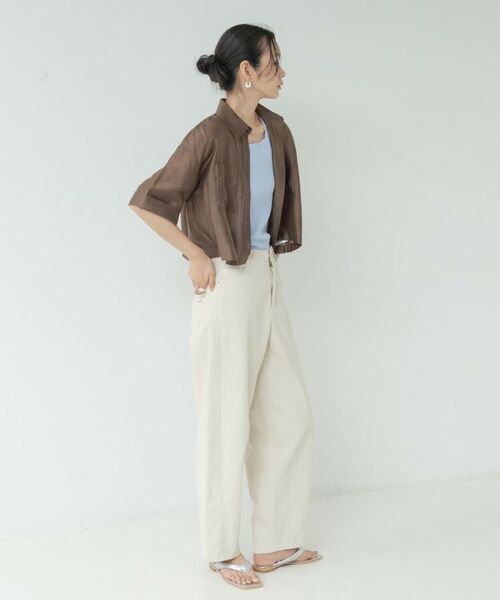GALLEST / ギャレスト シャツ・ブラウス | ボックスシルエットシアーシャツ | 詳細9