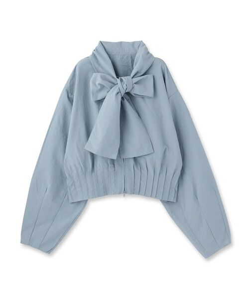 GALLEST / ギャレスト シャツ・ブラウス | ボウタイシャツブルゾン（サックスブルー(090)）
