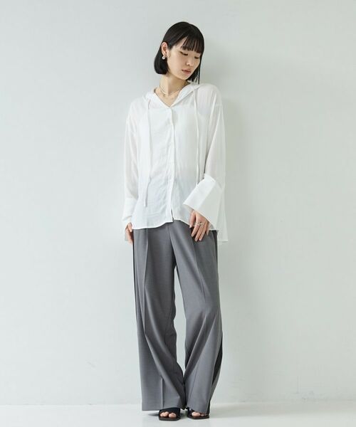 GALLEST / ギャレスト シャツ・ブラウス | 【一部店舗限定】シアーフードオーバーシャツ | 詳細1