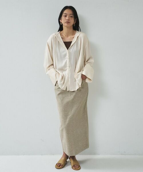 GALLEST / ギャレスト シャツ・ブラウス | 【一部店舗限定】シアーフードオーバーシャツ | 詳細12