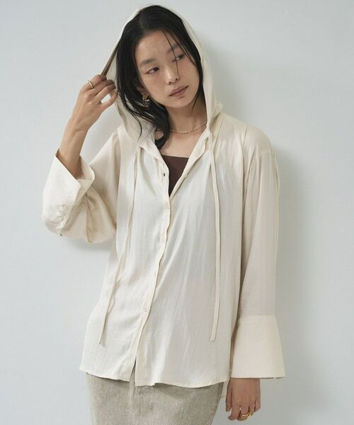 GALLEST / ギャレスト シャツ・ブラウス | 【一部店舗限定】シアーフードオーバーシャツ | 詳細16
