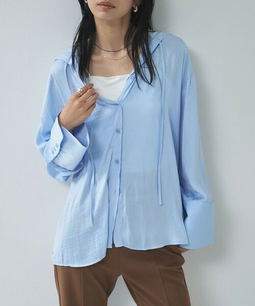 GALLEST / ギャレスト シャツ・ブラウス | 【一部店舗限定】シアーフードオーバーシャツ | 詳細7