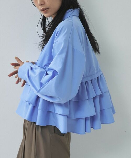 GALLEST / ギャレスト シャツ・ブラウス | 【一部店舗限定】ティアードフリルシャツ（サックスブルー(090)）