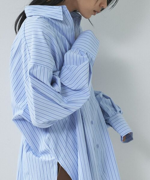 GALLEST / ギャレスト シャツ・ブラウス | 【一部店舗限定】ストライプタックシャツ | 詳細7