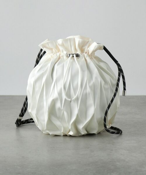 GALLEST / ギャレスト ショルダーバッグ | 【RECAMIER】プリーツ巾着 middle（オフホワイト(003)）