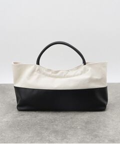 GALLEST / ギャレスト トートバッグ | バイカラーギャザーハンドルバッグ