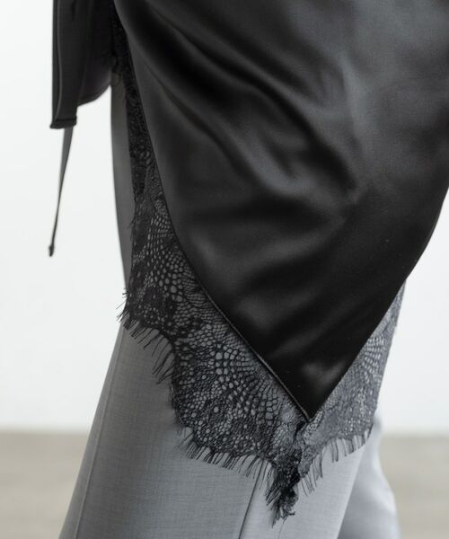 GALLEST / ギャレスト マフラー・ショール・スヌード・ストール | サテンレーススカーフ | 詳細3