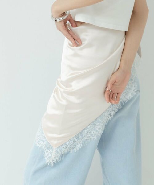 GALLEST / ギャレスト マフラー・ショール・スヌード・ストール | サテンレーススカーフ | 詳細6