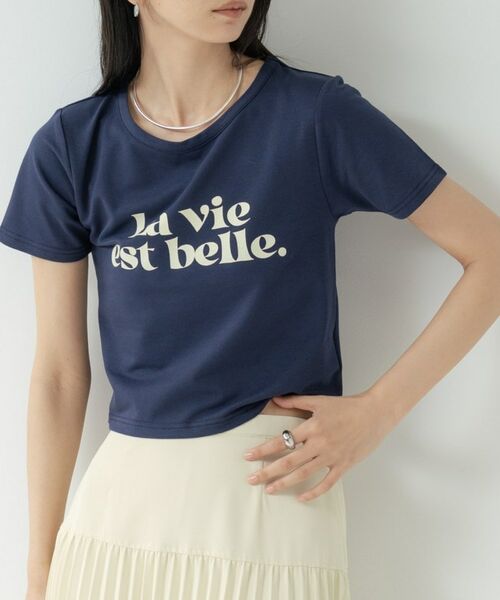 GALLEST / ギャレスト Tシャツ | ロゴタイトTシャツ（ネイビー(094)）