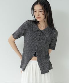 GALLEST / ギャレスト カーディガン・ボレロ | ハーフスリーブポロニットカーデ