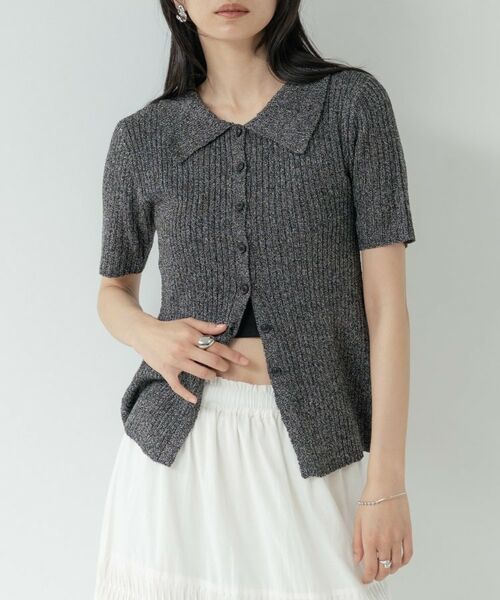 GALLEST / ギャレスト カーディガン・ボレロ | ハーフスリーブポロニットカーデ | 詳細10