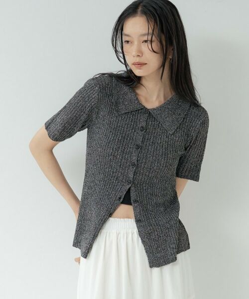 GALLEST / ギャレスト カーディガン・ボレロ | ハーフスリーブポロニットカーデ | 詳細11