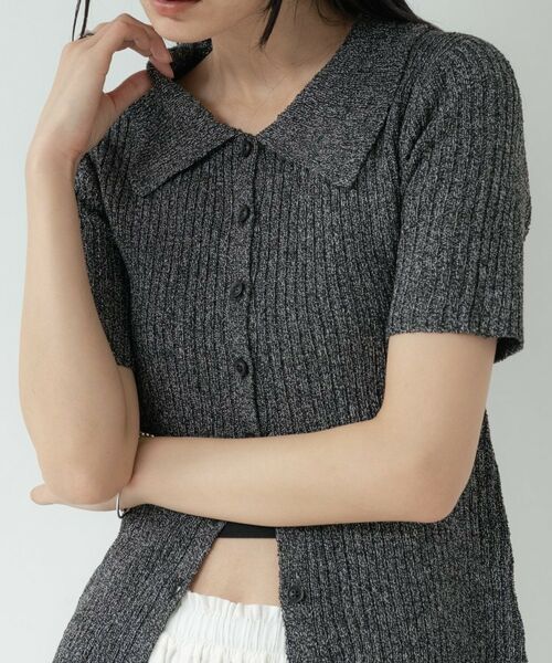 GALLEST / ギャレスト カーディガン・ボレロ | ハーフスリーブポロニットカーデ | 詳細14