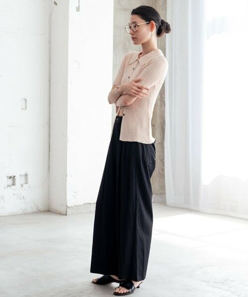 GALLEST / ギャレスト カーディガン・ボレロ | ハーフスリーブポロニットカーデ | 詳細2