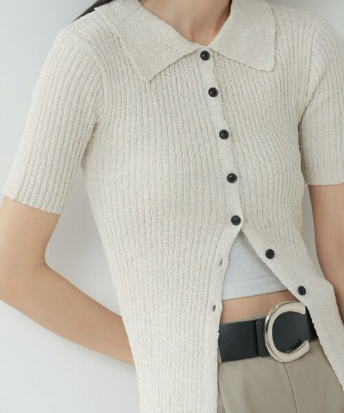 GALLEST / ギャレスト カーディガン・ボレロ | ハーフスリーブポロニットカーデ | 詳細21