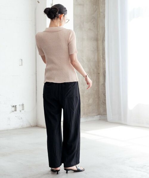 GALLEST / ギャレスト カーディガン・ボレロ | ハーフスリーブポロニットカーデ | 詳細3
