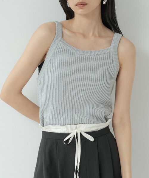 GALLEST / ギャレスト キャミソール・チューブトップ | ラメニットタンクトップ | 詳細2