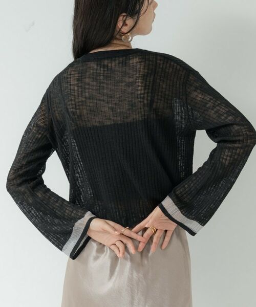 GALLEST / ギャレスト カーディガン・ボレロ | シアーフレアスリーブカーディガン【接触冷感】 | 詳細11