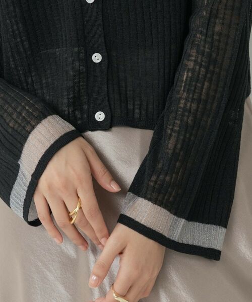 GALLEST / ギャレスト カーディガン・ボレロ | シアーフレアスリーブカーディガン【接触冷感】 | 詳細13