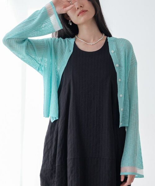 GALLEST / ギャレスト カーディガン・ボレロ | シアーフレアスリーブカーディガン【接触冷感】 | 詳細3