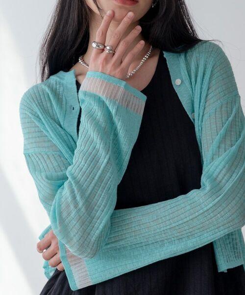 GALLEST / ギャレスト カーディガン・ボレロ | シアーフレアスリーブカーディガン【接触冷感】 | 詳細4