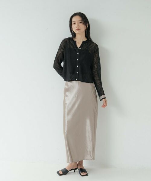 GALLEST / ギャレスト カーディガン・ボレロ | シアーフレアスリーブカーディガン【接触冷感】 | 詳細9