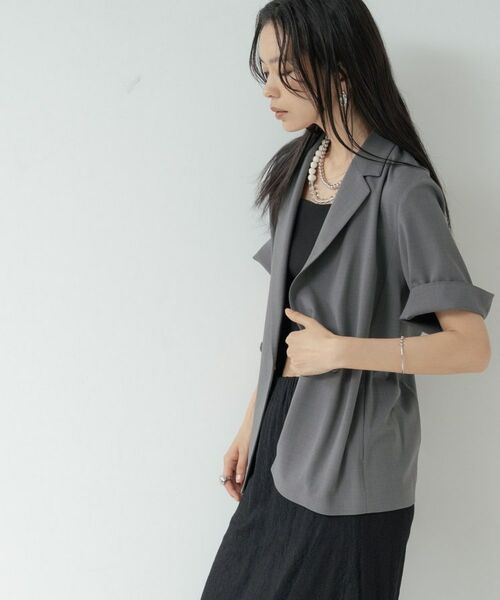 GALLEST / ギャレスト テーラードジャケット | Comfy SET UP｜ハーフスリーブジャケット【セットアップ対応／通勤／接触冷感／UVカット】 | 詳細13