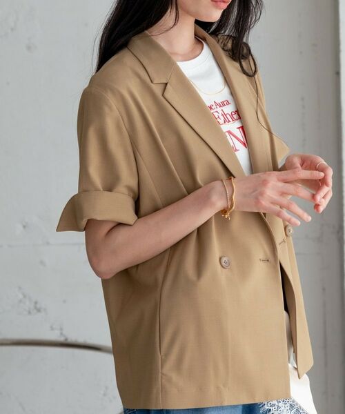 GALLEST / ギャレスト テーラードジャケット | Comfy SET UP｜ハーフスリーブジャケット【セットアップ対応／通勤／接触冷感／UVカット】 | 詳細5