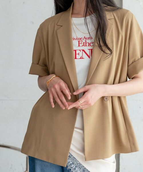 GALLEST / ギャレスト テーラードジャケット | Comfy SET UP｜ハーフスリーブジャケット【セットアップ対応／通勤／接触冷感／UVカット】 | 詳細6