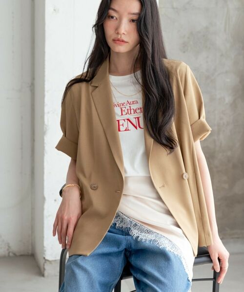 GALLEST / ギャレスト テーラードジャケット | Comfy SET UP｜ハーフスリーブジャケット【セットアップ対応／通勤／接触冷感／UVカット】 | 詳細7