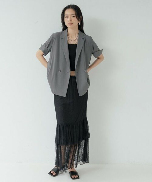 GALLEST / ギャレスト テーラードジャケット | Comfy SET UP｜ハーフスリーブジャケット【セットアップ対応／通勤／接触冷感／UVカット】 | 詳細8