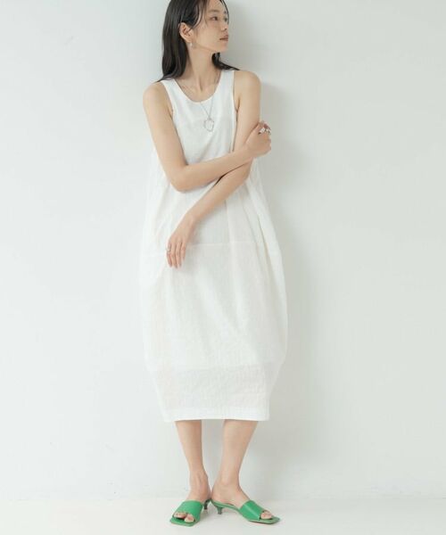 GALLEST / ギャレスト ロング・マキシ丈ワンピース | ミニマルコクーンワンピース（オフホワイト(003)）