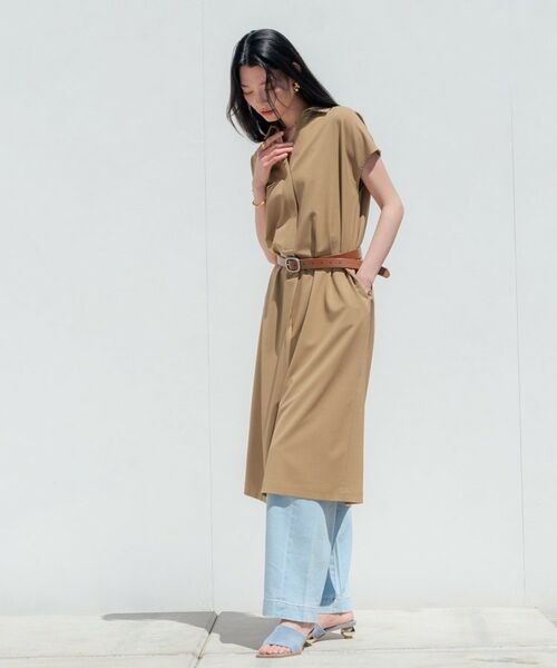 GALLEST / ギャレスト ミニ丈・ひざ丈ワンピース | Comfy SET UP｜スキッパーワンピース【通勤／接触冷感／UVカット】 | 詳細1