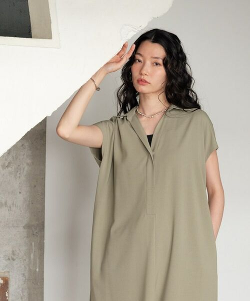 GALLEST / ギャレスト ミニ丈・ひざ丈ワンピース | Comfy SET UP｜スキッパーワンピース【通勤／接触冷感／UVカット】 | 詳細12