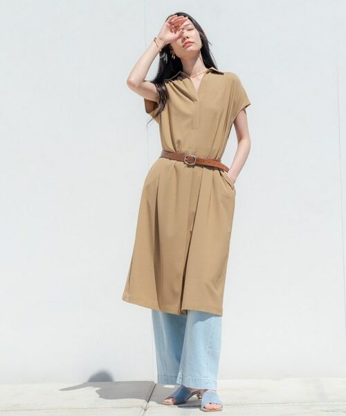 GALLEST / ギャレスト ミニ丈・ひざ丈ワンピース | Comfy SET UP｜スキッパーワンピース【通勤／接触冷感／UVカット】 | 詳細2