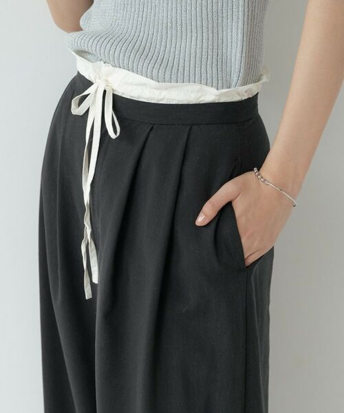 GALLEST / ギャレスト パンツ | イージーリネンタックパンツ（ブラック(019)）