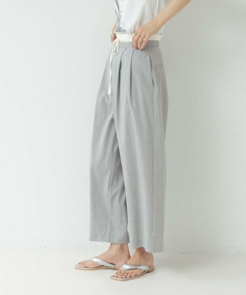 GALLEST / ギャレスト パンツ | イージーリネンタックパンツ（チャコールグレー(913)）