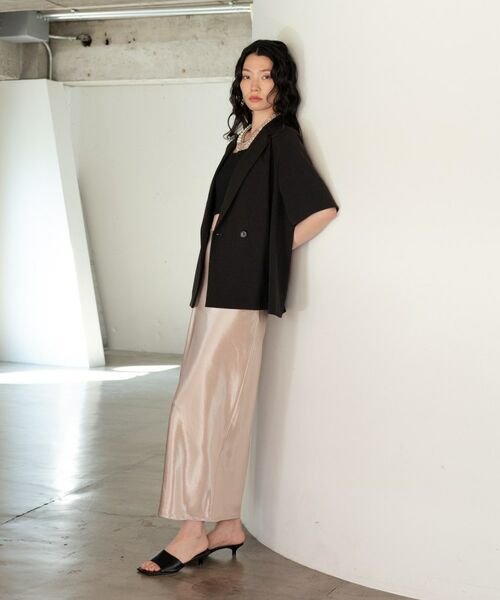 GALLEST / ギャレスト ロング・マキシ丈スカート | 【一部店舗限定】サテンナロースカート | 詳細1