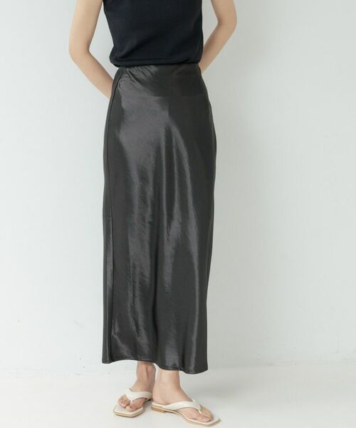 GALLEST / ギャレスト ロング・マキシ丈スカート | 【一部店舗限定】サテンナロースカート | 詳細12