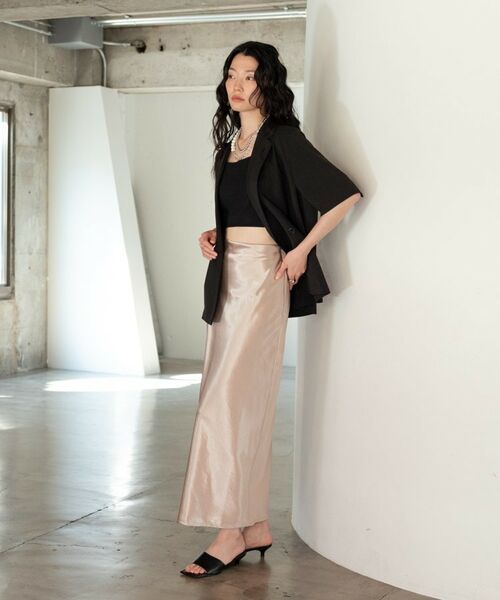 GALLEST / ギャレスト ロング・マキシ丈スカート | 【一部店舗限定】サテンナロースカート | 詳細2