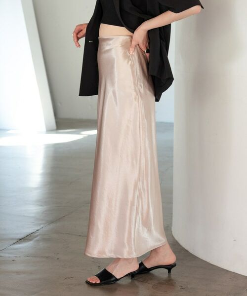 GALLEST / ギャレスト ロング・マキシ丈スカート | 【一部店舗限定】サテンナロースカート | 詳細4