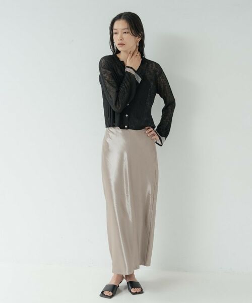 GALLEST / ギャレスト ロング・マキシ丈スカート | 【一部店舗限定】サテンナロースカート | 詳細6