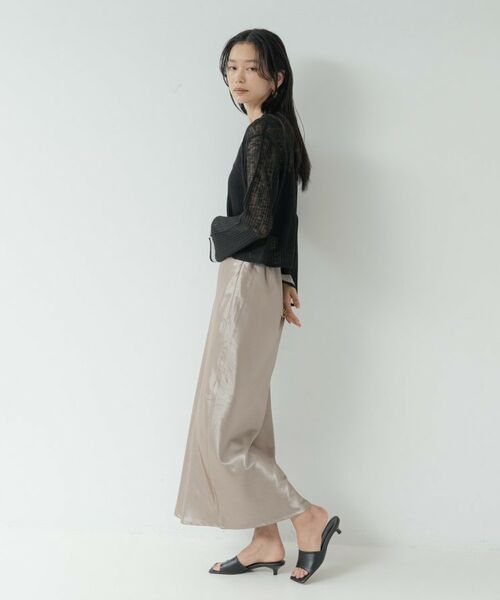 GALLEST / ギャレスト ロング・マキシ丈スカート | 【一部店舗限定】サテンナロースカート | 詳細7