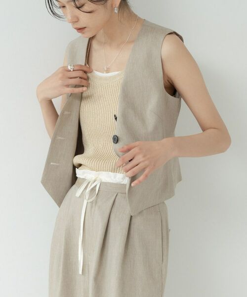 GALLEST / ギャレスト ベスト | サイドタックリネンジレ | 詳細10