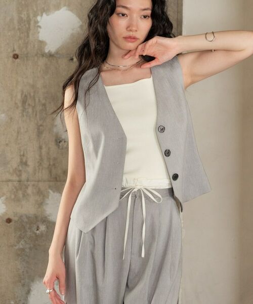 GALLEST / ギャレスト ベスト | サイドタックリネンジレ | 詳細6