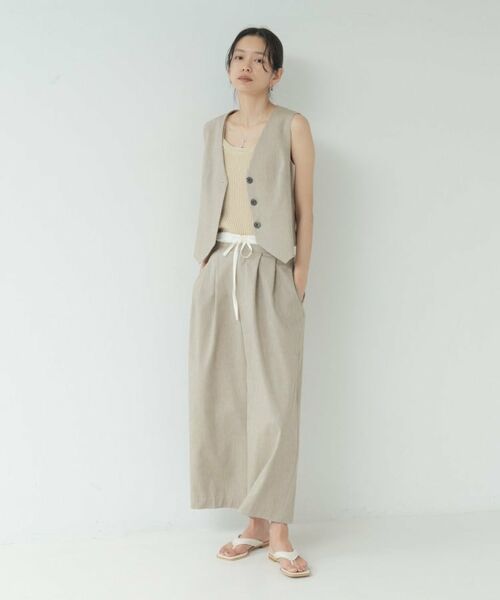 GALLEST / ギャレスト ベスト | サイドタックリネンジレ | 詳細7